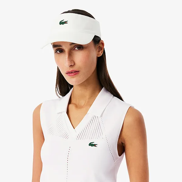 Áo Polo Nữ Lacoste Women's Sleeveless Stretch Knit Tennis PF0614 51 001 Màu Trắng Size 42