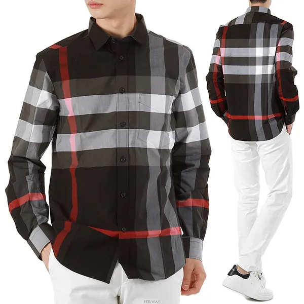 Áo Sơ Mi Dài Tay Nam Burberry Long-Sleeved Striped Shirt 'Multicolor' 8023772 Phối Màu Size S