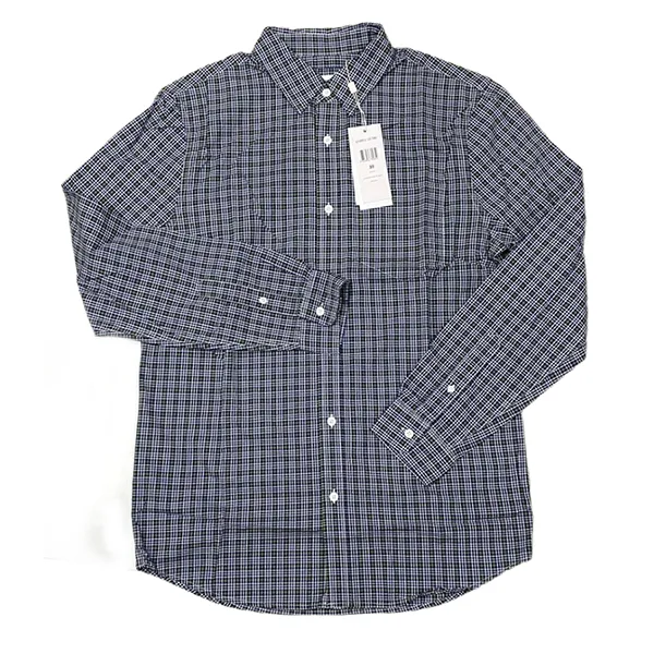 Áo Sơ Mi Dài Tay Nam Lacoste Regular Fit Check Print Shirt Màu Đen - Xanh
