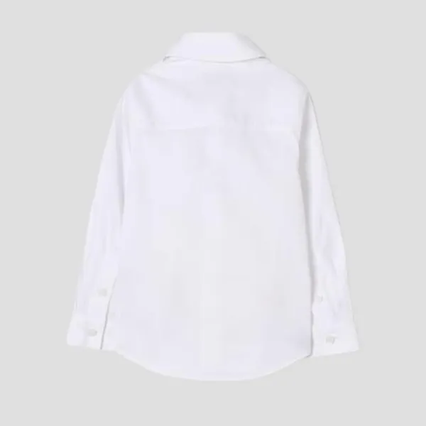 Áo Sơ Mi Dài Tay Trẻ Em Burberry White - 8100040 Màu Trắng Size 14Y