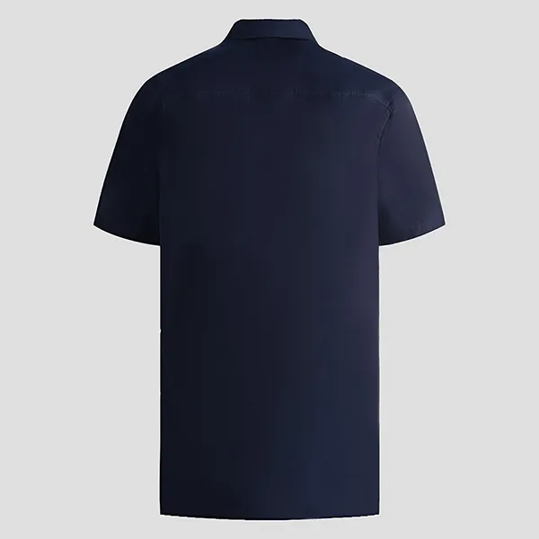 Áo Sơ Mi Nam Burberry Square Logo Embroidered Shirt 8061862 Màu Xanh Navy Size M