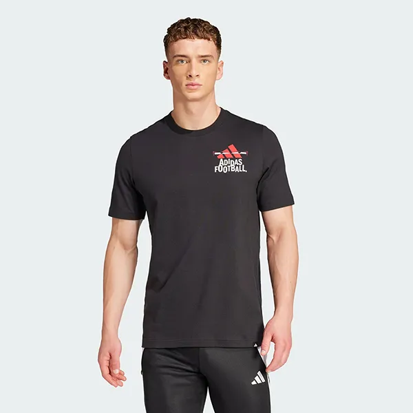 Áo Thun Nam Adidas Graphic Men's Football T-Shirt JD8216 Màu Đen Size M