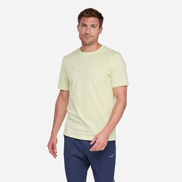Áo Thun Nam Hoka Team Gpx T-Shirt Yellow 1158055-CYJ Màu Vàng Nhạt Size XS