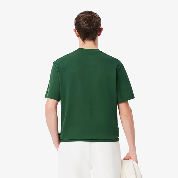 Áo Thun Nam Lacoste Men's TShirt Piqué Material Embroidered Badge TH0025 10 132 Màu Xanh Lá Size 2