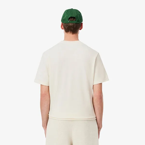 Áo Thun Nam Lacoste Men's TShirt Piqué Material Embroidered Badge TH0025 10 XFJ Màu Trắng Kem Size 3