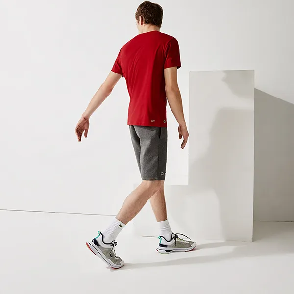 Áo Thun Nam Lacoste Sport 3d Print Breathable T-shirt TH9654 Màu Đỏ Size 3