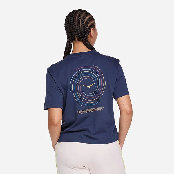Áo Thun Nữ Hoka Team Gpx T-Shirt 1158111-VST Màu Xanh Navy Size L