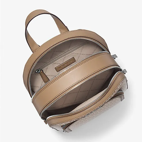 Balo Nữ Michael Kors MK Jaycee Medium Ombré Signature Logo Backpack 35R5S8TB8V Màu Camel