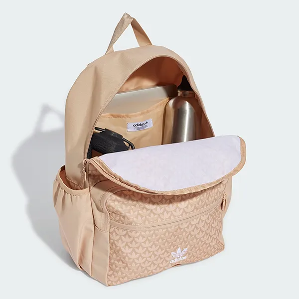 Balo Unisex Adidas Monogram Backpack IX7463 Màu Be