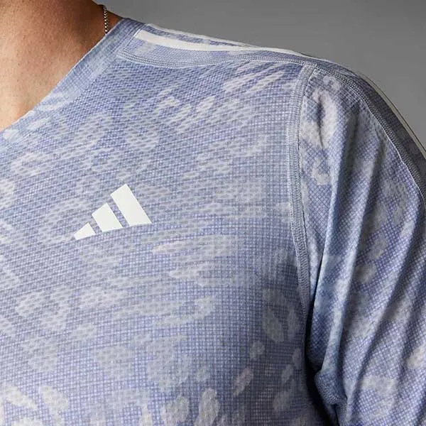 Bộ Quần Áo Cộc Tay Nam Adidas Own The Run Climacool 3-Stripes Màu Xám Nhạt Size M (Form Âu)
