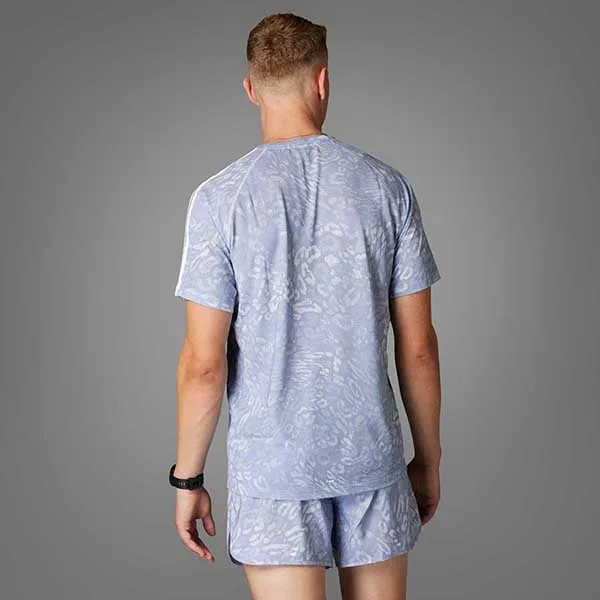 Bộ Quần Áo Cộc Tay Nam Adidas Own The Run Climacool 3-Stripes Màu Xám Nhạt Size M (Form Âu)