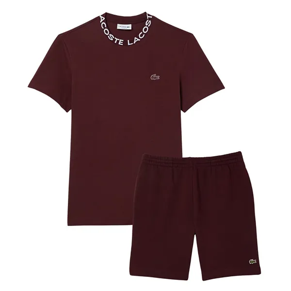 Bộ Quần Áo Nam Lacoste Jacquard Piqué TH0799 10 BZD/ GH9627 51 BZD Màu Đỏ Size 3