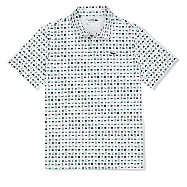 Bộ Quần Áo Nam Lacoste Men's Printed Recycled Polyester FW23/GH7460 51 001 Màu Trắng Size 3
