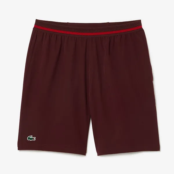 Bộ Quần Áo Nam Lacoste Novak Djokovic Polo Herren DH6959WT0/GH7413-10 BZD Màu Đỏ Đô/Cam Size 4