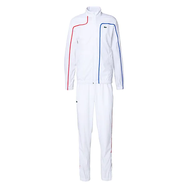 Bộ Quần Áo Nam Lacoste Tracksuit Tennis Players Set Trainingsanzug White Màu Trắng