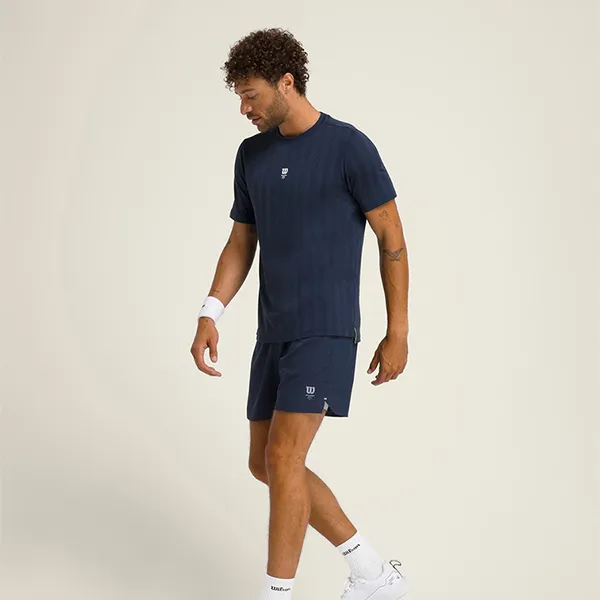 Bộ Quần Áo Nam Wilson Game Point Seamless Tee Màu Xanh Navy Size M (Form Âu)