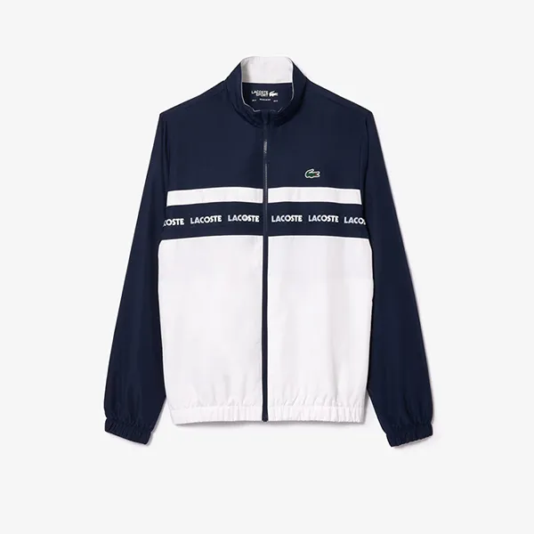 Bộ Thể Thao Nam Lacoste Sportsuit Logo Stripe Tennis Màu Xanh Trắng