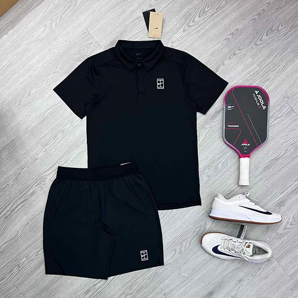 Bộ Thể Thao Nam Nike Court Advantage FZ6914-010 / FZ6908-010 Màu Đen Size M