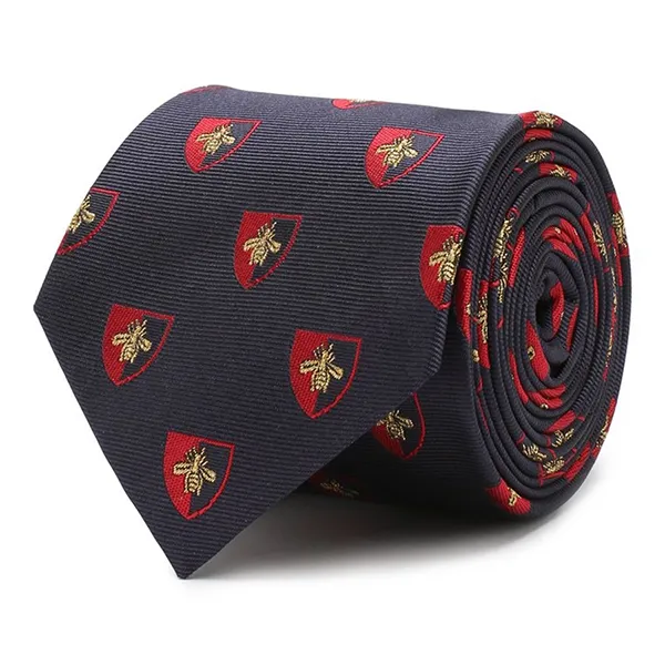 Cà Vạt Gucci Silk Tie Màu Xanh Đỏ