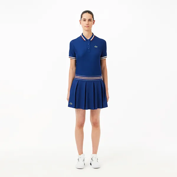 Chân Váy Nữ Lacoste Women's Lined Piqué Tennis Skirt JF0990 51 F9F Màu Xanh Navy