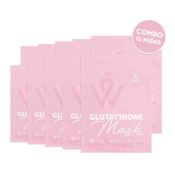 Combo 10 Miếng Mặt Nạ Tinh Chất Glutathione Dưỡng Ẩm, Sáng Da Daliv Glutathione Mask