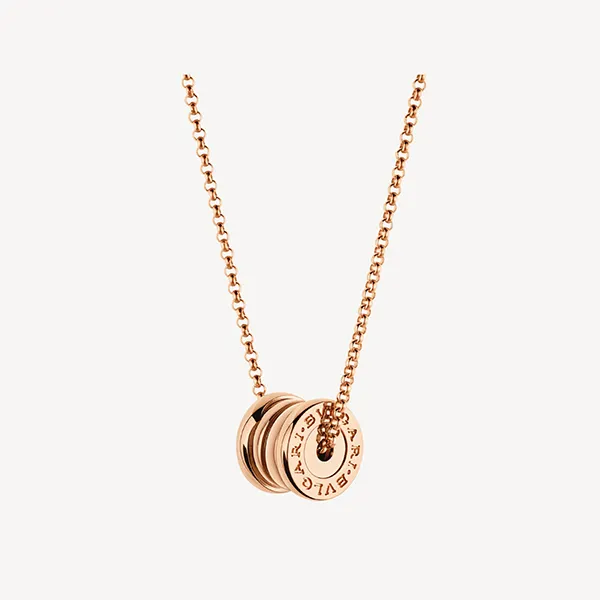 Dây Chuyền Unisex Bvlgari B.Zero1 18k Rose Gold Necklace With Chain And Round Mini Pendant 357255 Màu Vàng Hồng