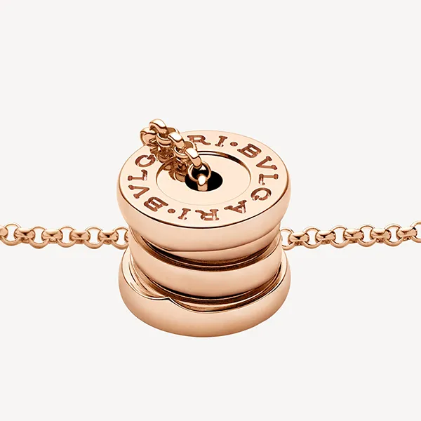 Dây Chuyền Unisex Bvlgari B.Zero1 18k Rose Gold Necklace With Chain And Round Mini Pendant 357255 Màu Vàng Hồng