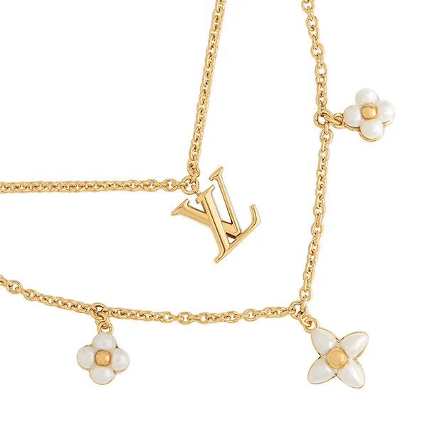 Dây Chuyền Nữ Louis Vuitton LV Floragram M00981 Màu Vàng Gold