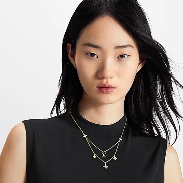 Dây Chuyền Nữ Louis Vuitton LV Floragram M00981 Màu Vàng Gold