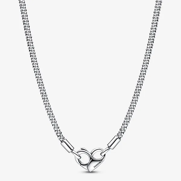 Dây Chuyền Nữ Pandora Moments Studded Chain Necklace 392451C00 Màu Bạc