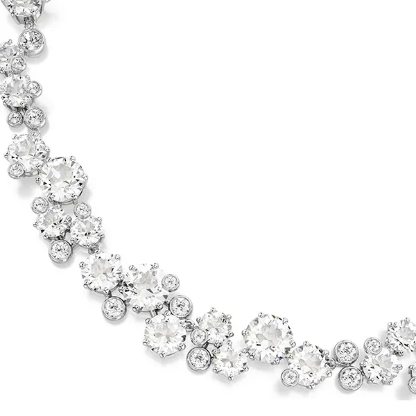 Dây Chuyền Nữ Swarovski Constella Necklace Round Cut, White, Rhodium Plated 5722472 Màu Bạc