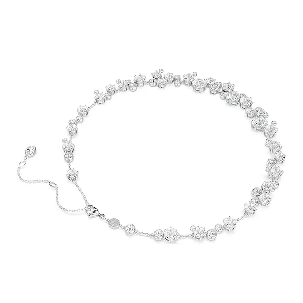 Dây Chuyền Nữ Swarovski Constella Necklace Round Cut, White, Rhodium Plated 5722472 Màu Bạc