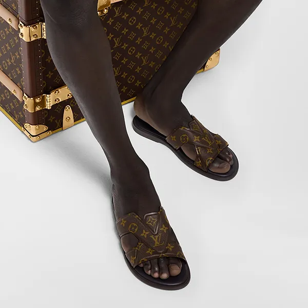 Dép Louis Vuitton LV Oasis Mule 1ACRPW Màu Nâu Size 40