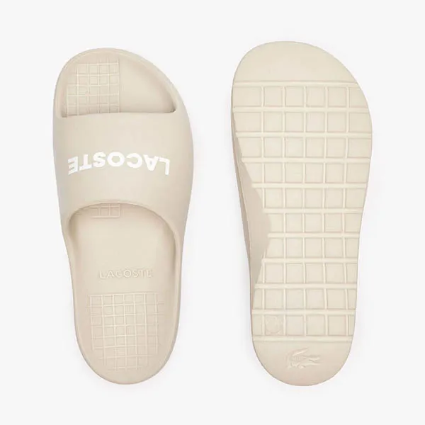 Dép Nam Lacoste Branded Serve Slide 47CMA0015 18C Màu Kem Size 6
