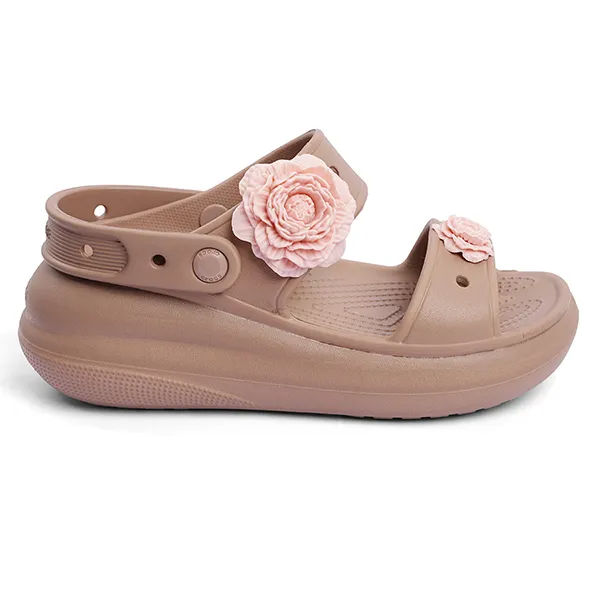 Dép Nữ Crocs Classic Crush Woman Sandal 207670-2Q9 Moca Màu Nâu Size 36
