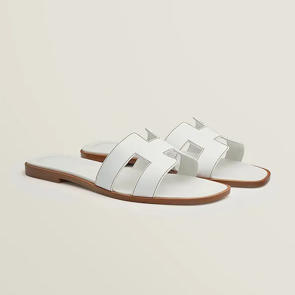 Dép Nữ Hermès Izmir Oran Sandal H021056ZV02345 Màu Trắng Size 36.5