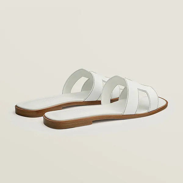 Dép Nữ Hermès Izmir Oran Sandal H021056ZV02345 Màu Trắng Size 36.5