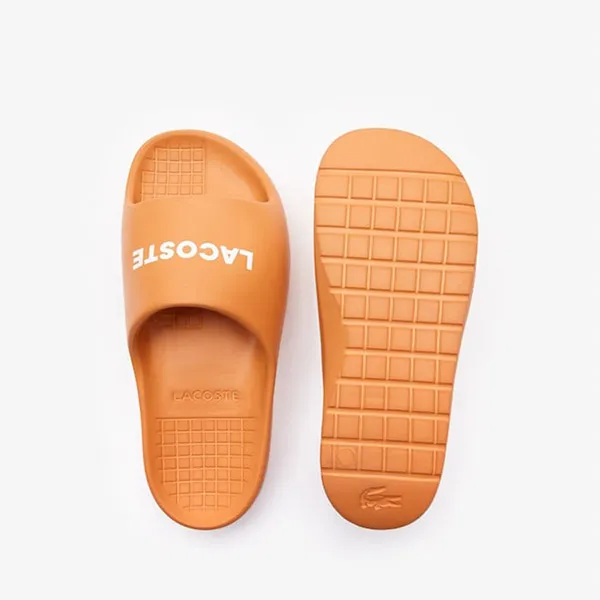 Dép Quai Ngang Nam Lacoste Chinelo Masculino Serve Slide 2.0 47CMA0015BR Màu Cam Size 6