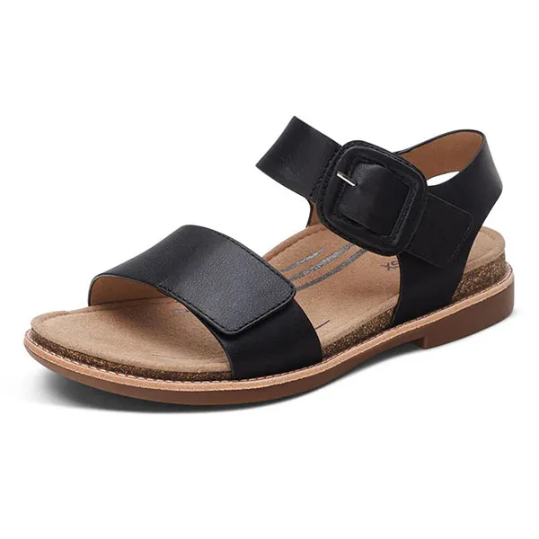 Dép Sandal Nữ Aetrex Claire Quarter Strap Black ‎Màu Đen Size 37