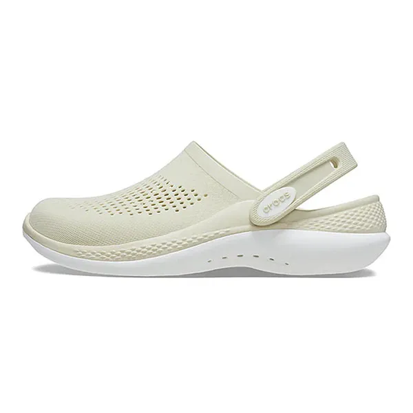 Dép Sục Nam Crocs Men LiteRide 360 Clog Bone Màu Kem Size 39