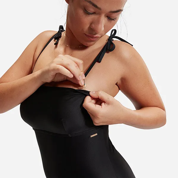 Đồ Bơi Một Mảnh Nữ Speedo Shaping V Neck Swimsuit - Black Màu Size XL