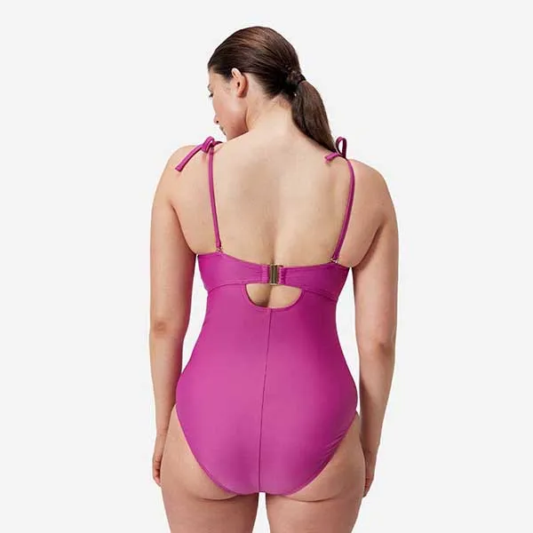 Đồ Bơi Một Mảnh Nữ Speedo Shaping V Neck Swimsuit - Purple Màu Tím Size XS