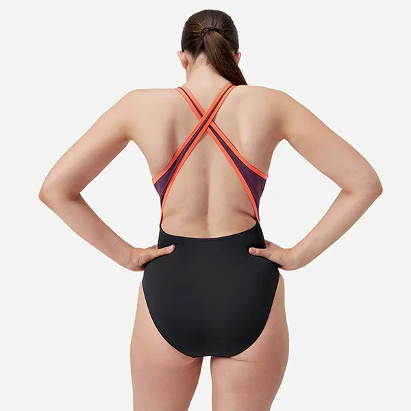Đồ Bơi Nữ Speedo High Neck Splice X Back Swimsuit 8-00457717551 Màu Đen Size S