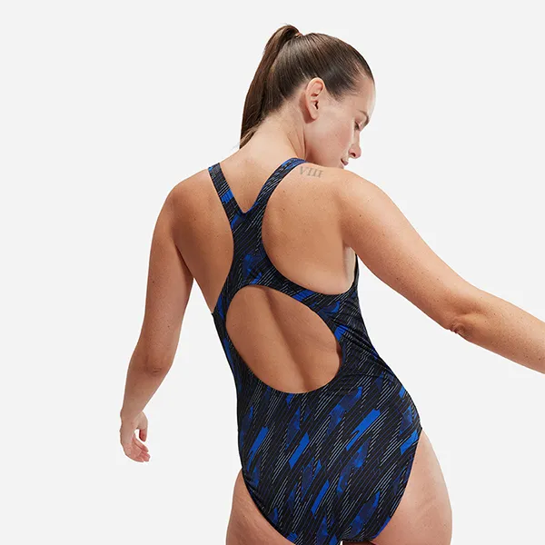 Đồ Bơi Nữ Speedo Hyperboom Allover Medalist One Piece Swimsuit 8-1219916764 Màu Xanh Blue Size XS