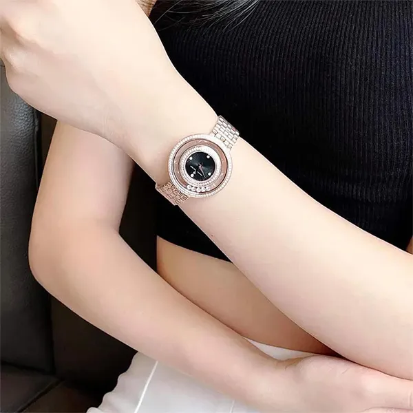 Đồng Hồ Christian Van Sant Women's Gracieuse Black Dial Watch CV4830 Màu Bạc