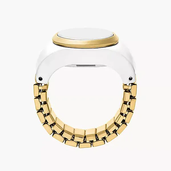 Đồng Hồ Dạng Nhẫn Nữ Fossil Watch Ring Two-Hand Gold-Tone Stainless Steel ES5412 Màu Vàng Trắng