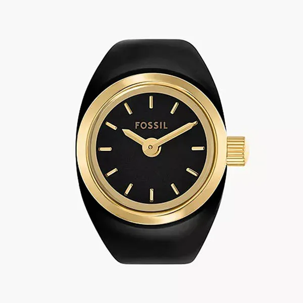 Đồng Hồ Dạng Nhẫn Nữ Fossil Watch Ring Two-Hand Gold-Tone Stainless Steel ES5413 Màu Vàng Đen