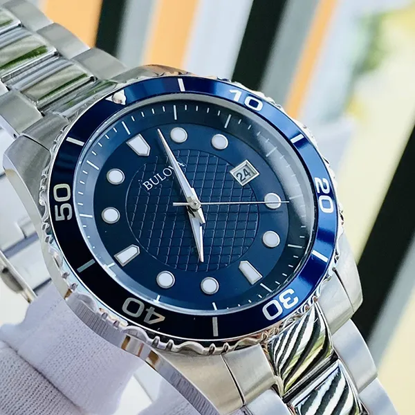 Đồng Hồ Nam Bulova Sport 98A194 Màu Bạc Xanh Dương