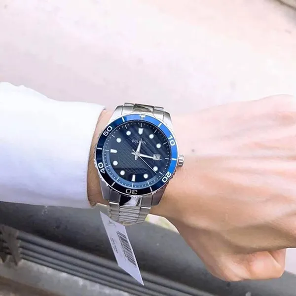 Đồng Hồ Nam Bulova Sport 98A194 Màu Bạc Xanh Dương