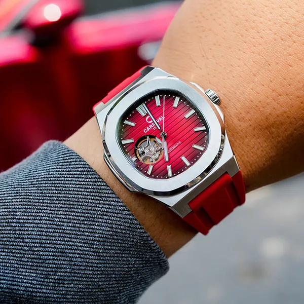 Đồng Hồ Nam Carnival Automatic Watch 8128G Màu Đỏ